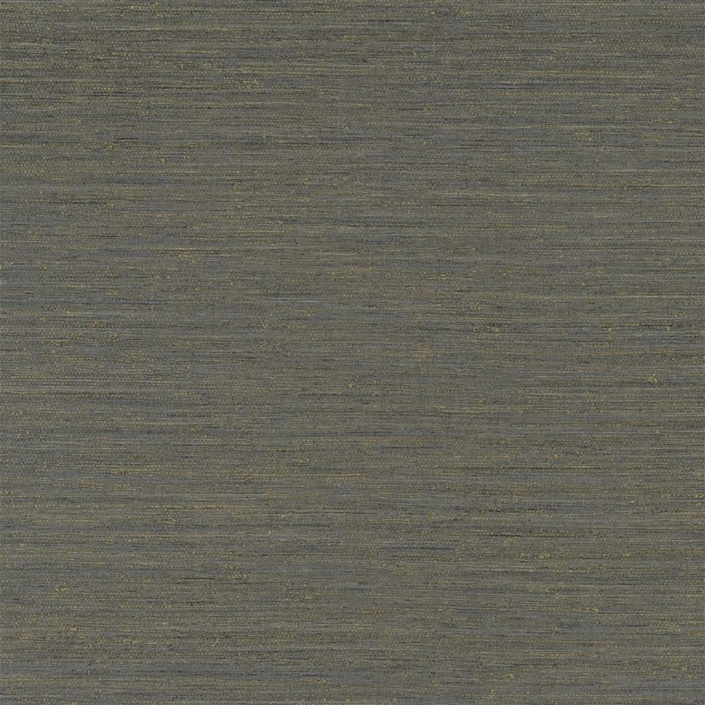 Brera Grasscloth Textured Wallpaper PDG1120 by Designers Guild in Steel Brown